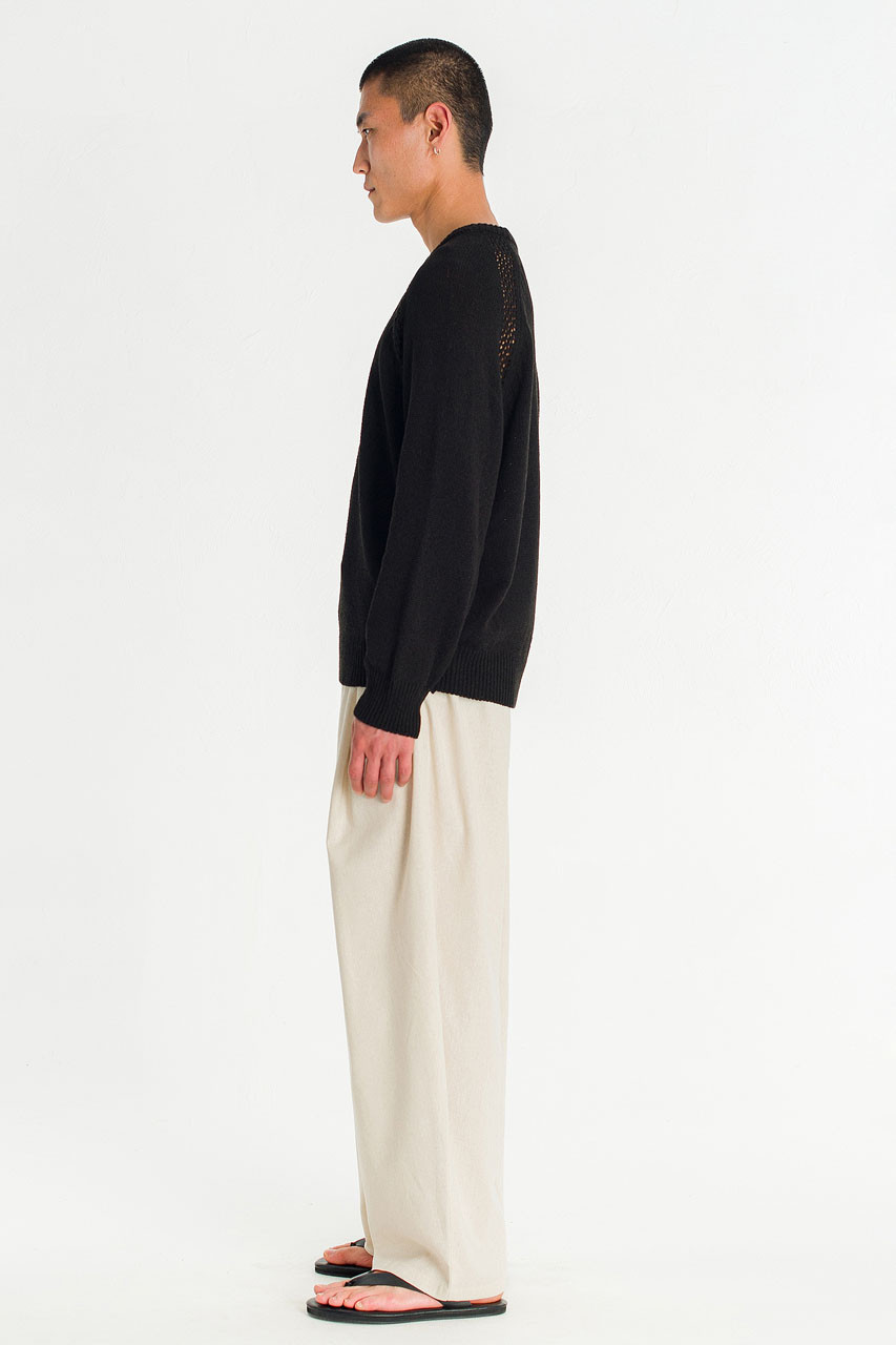 Menswear | Pointelle Knit, Black