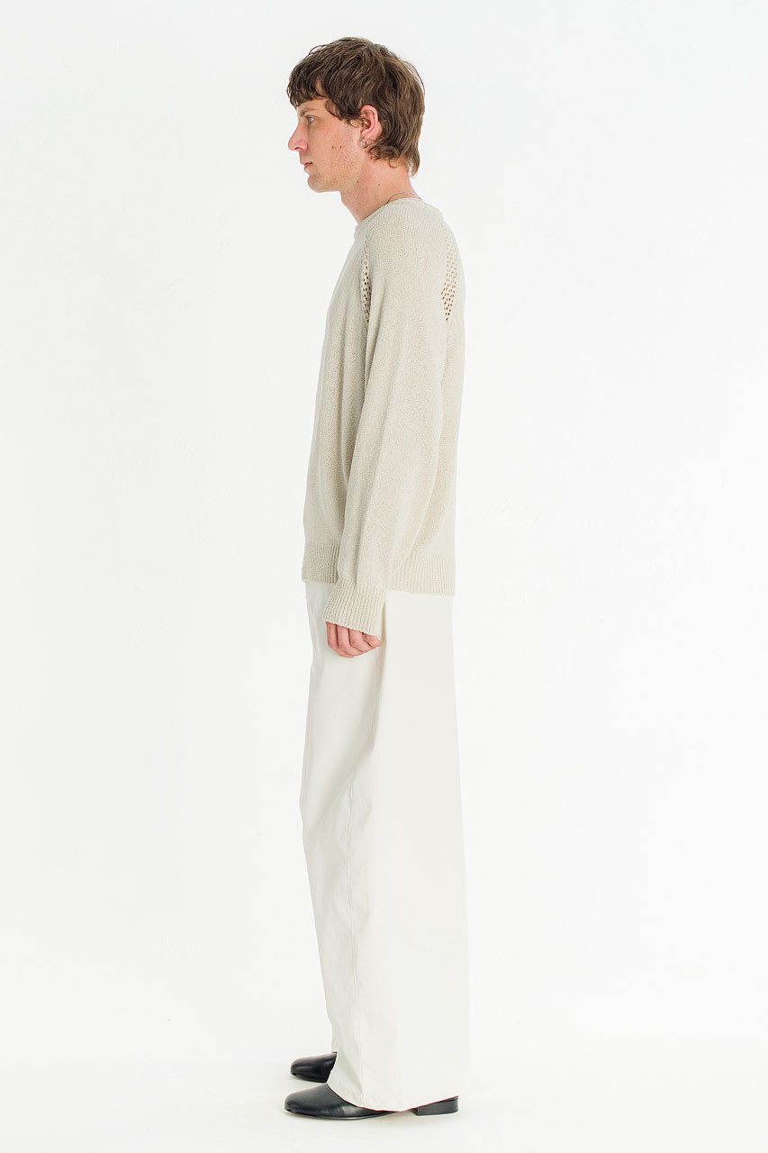 Menswear | Pointelle Knit, Oat Beige