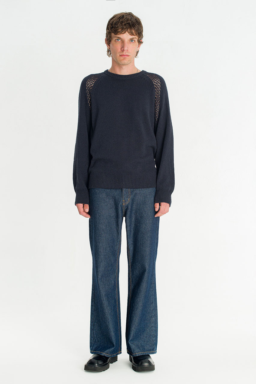 Menswear | Pointelle Knit, Navy