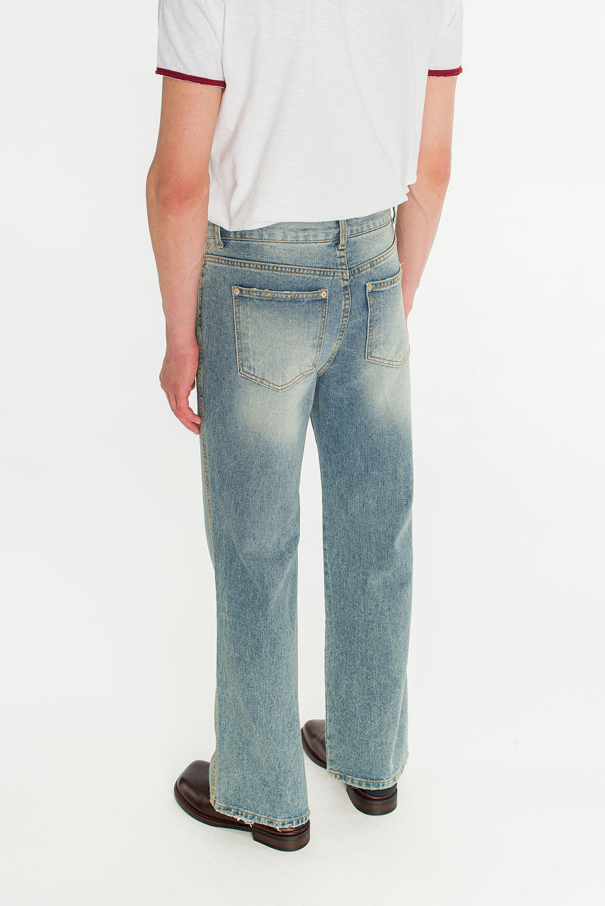 Menswear | Flared Jeans, Mid Blue