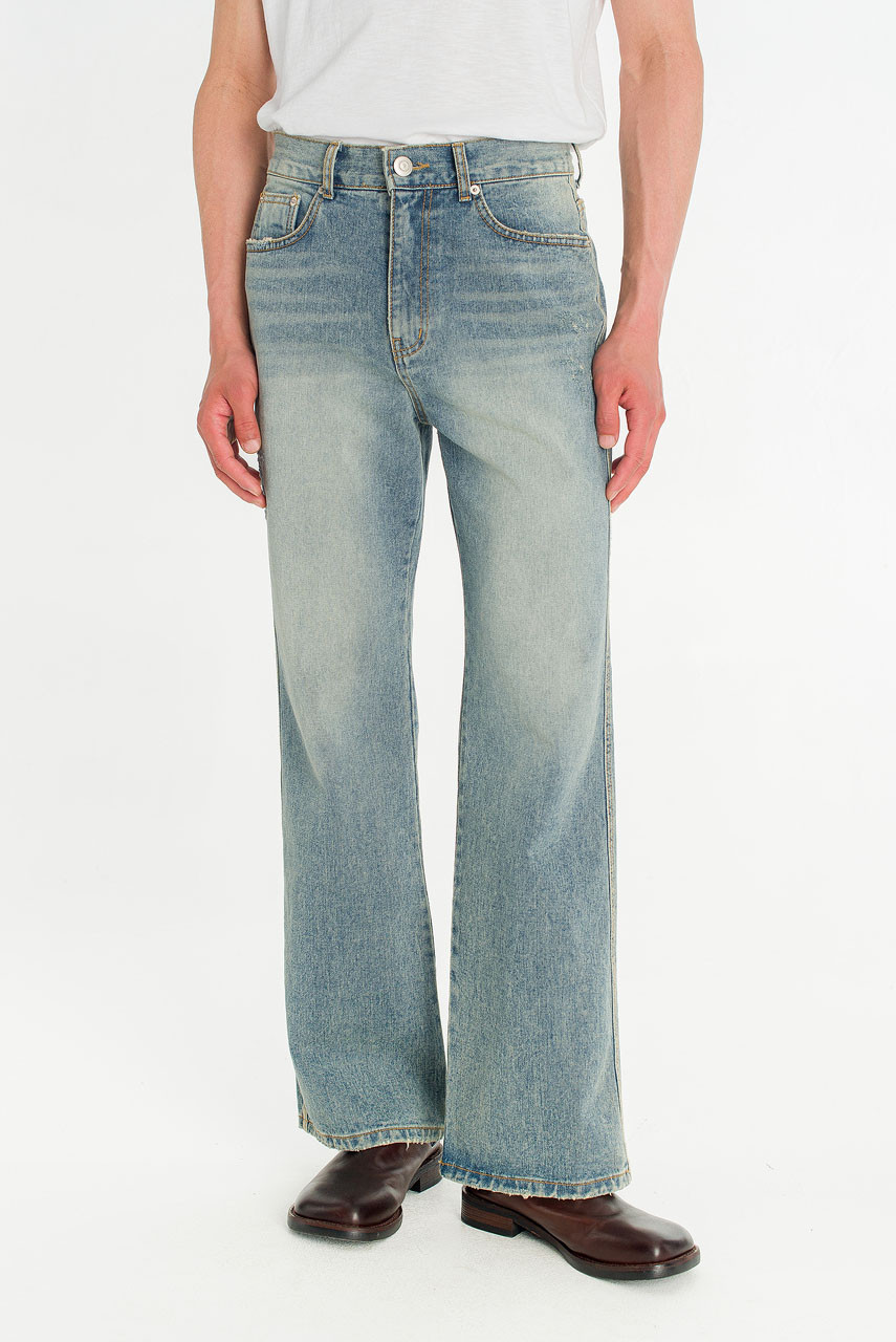 Menswear | Flared Jeans, Mid Blue