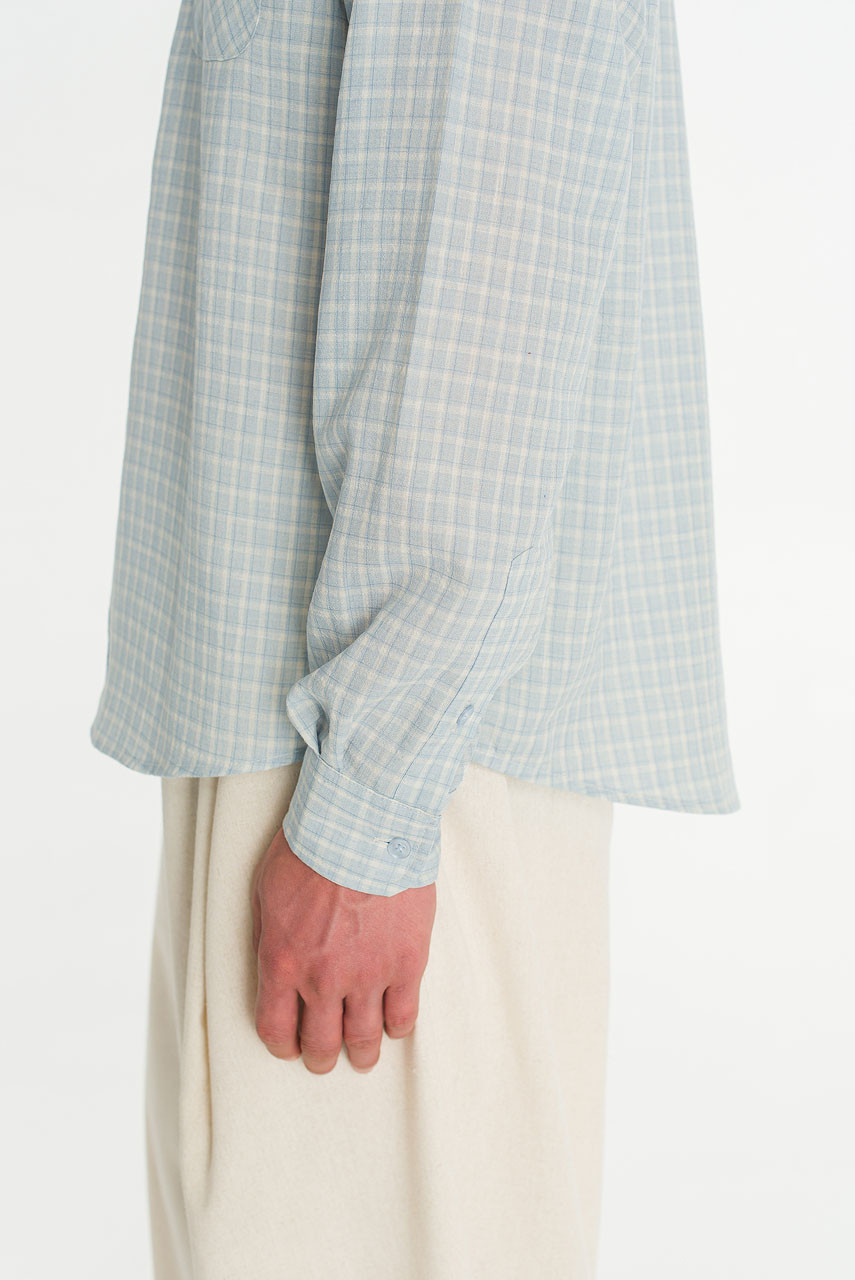 Menswear | Grid Check Shirt, Blue