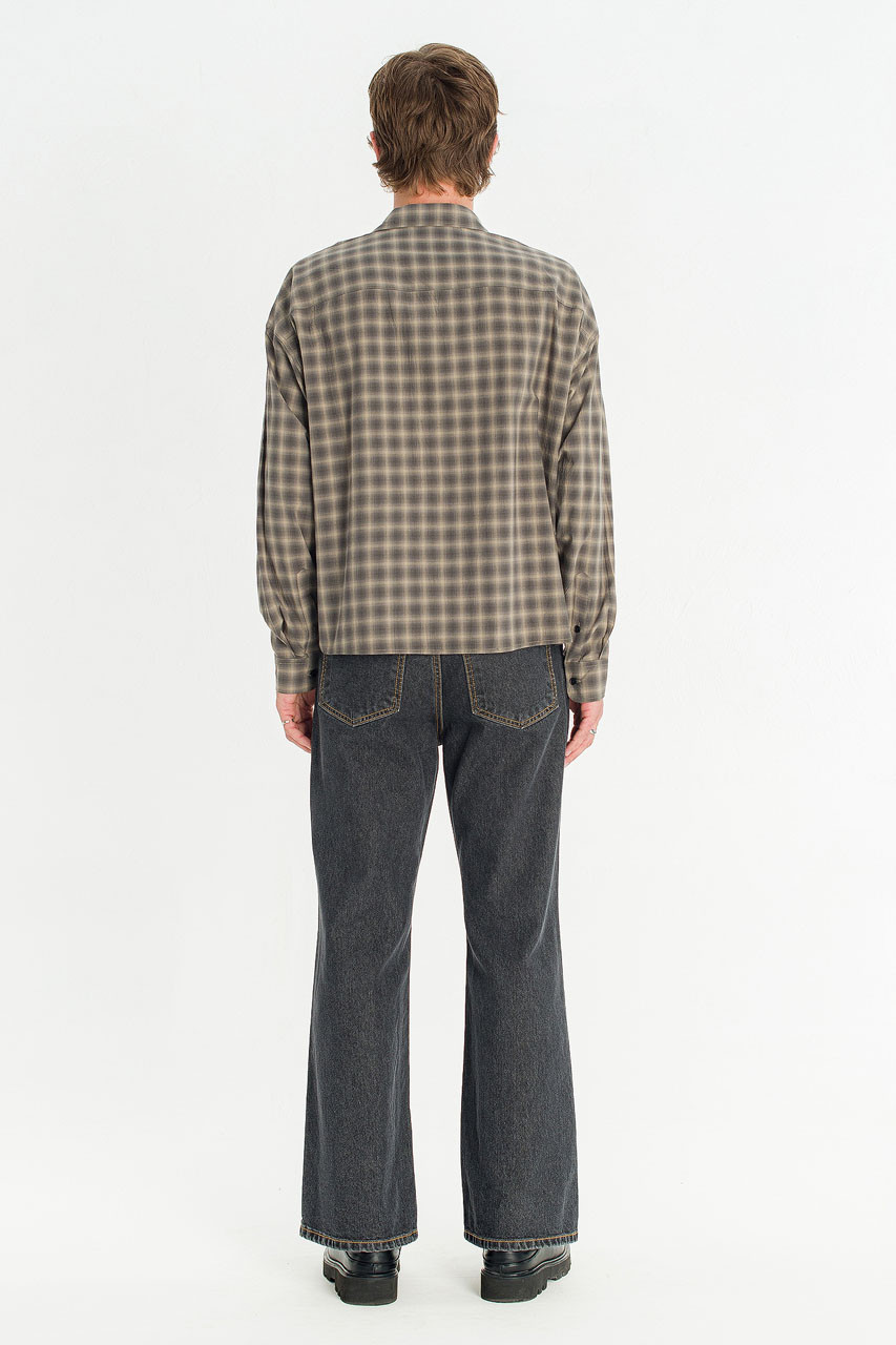 Menswear | Hazy Cropped Shirt, Grey
