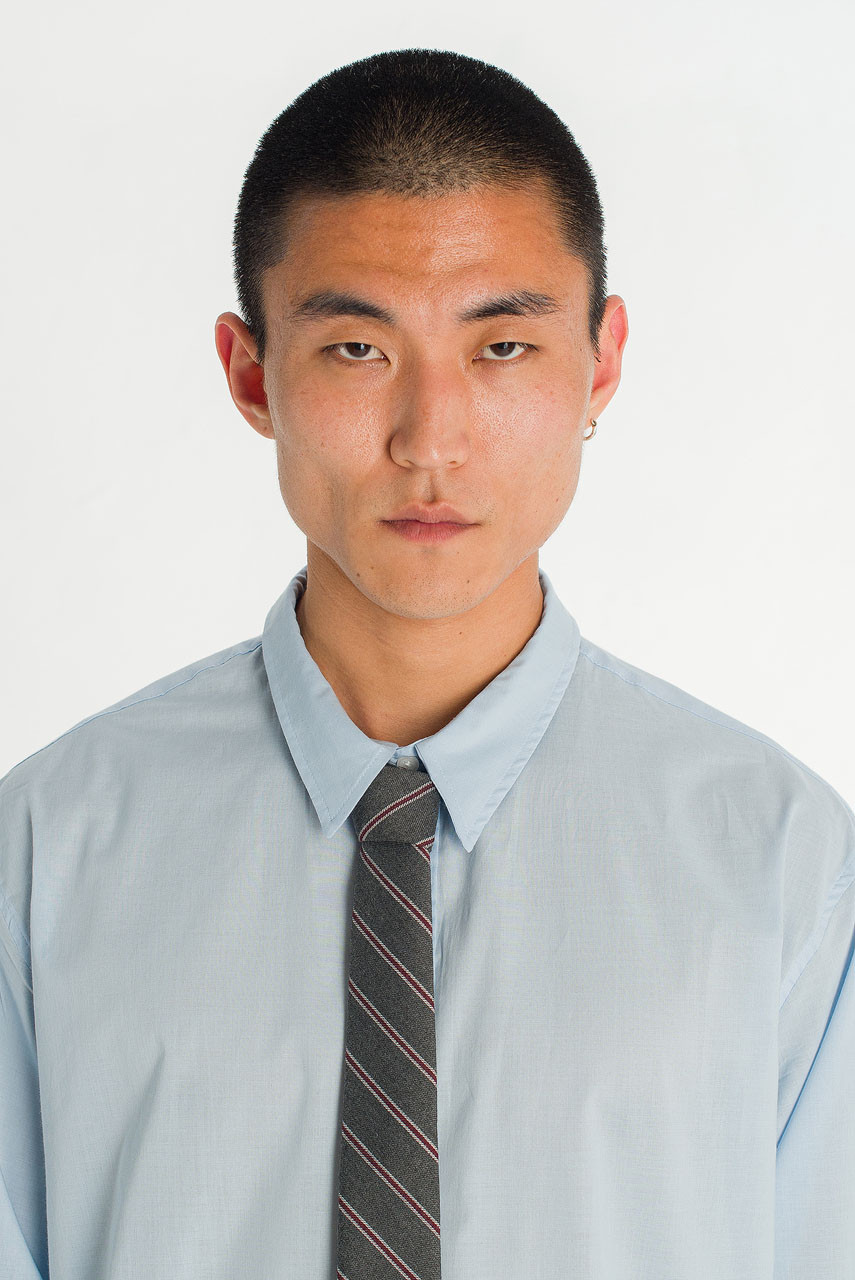 Menswear | Striped Slim Tie, Grey