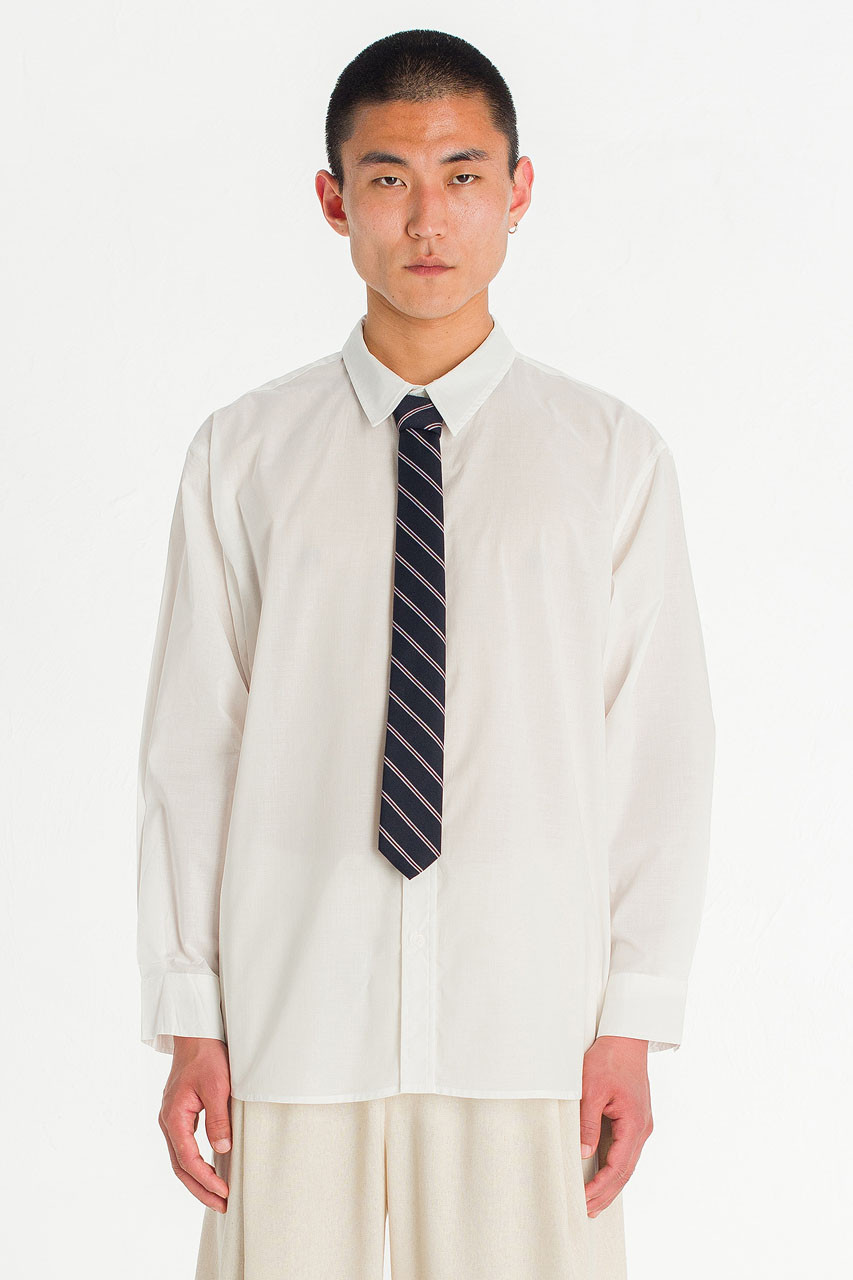 Menswear | Striped Slim Tie, Navy