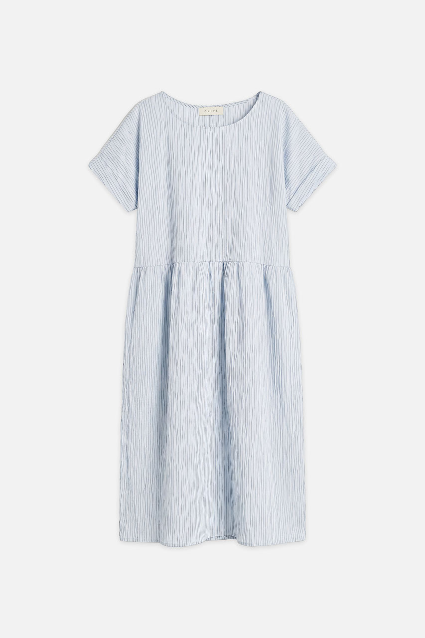 Floairy Pin Stripe Dress, Blue