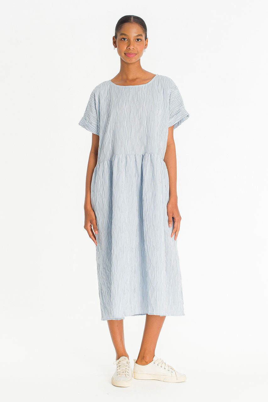 Floairy Pin Stripe Dress, Blue