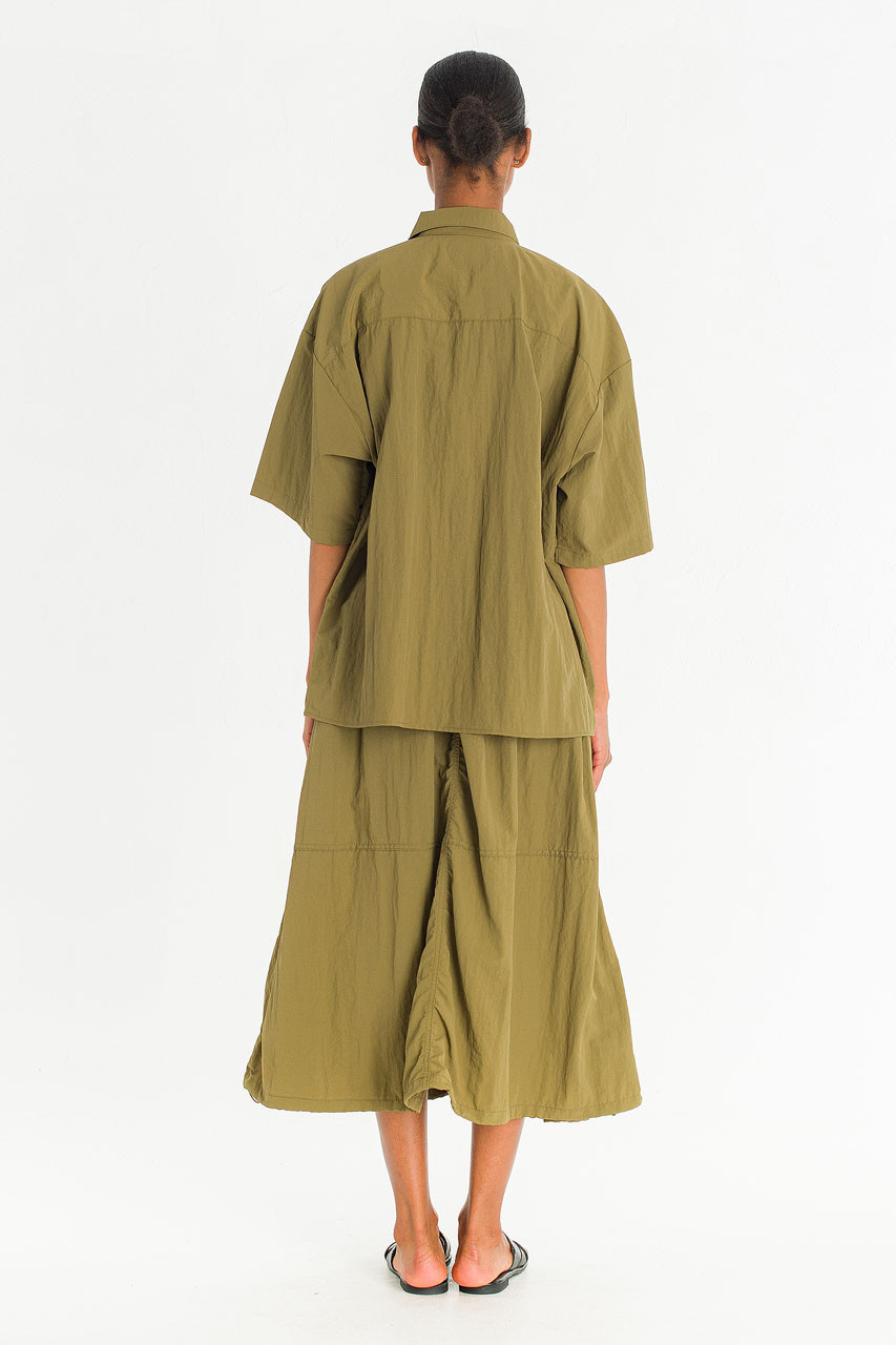 Koori Boxy Utility Shirt, Khaki