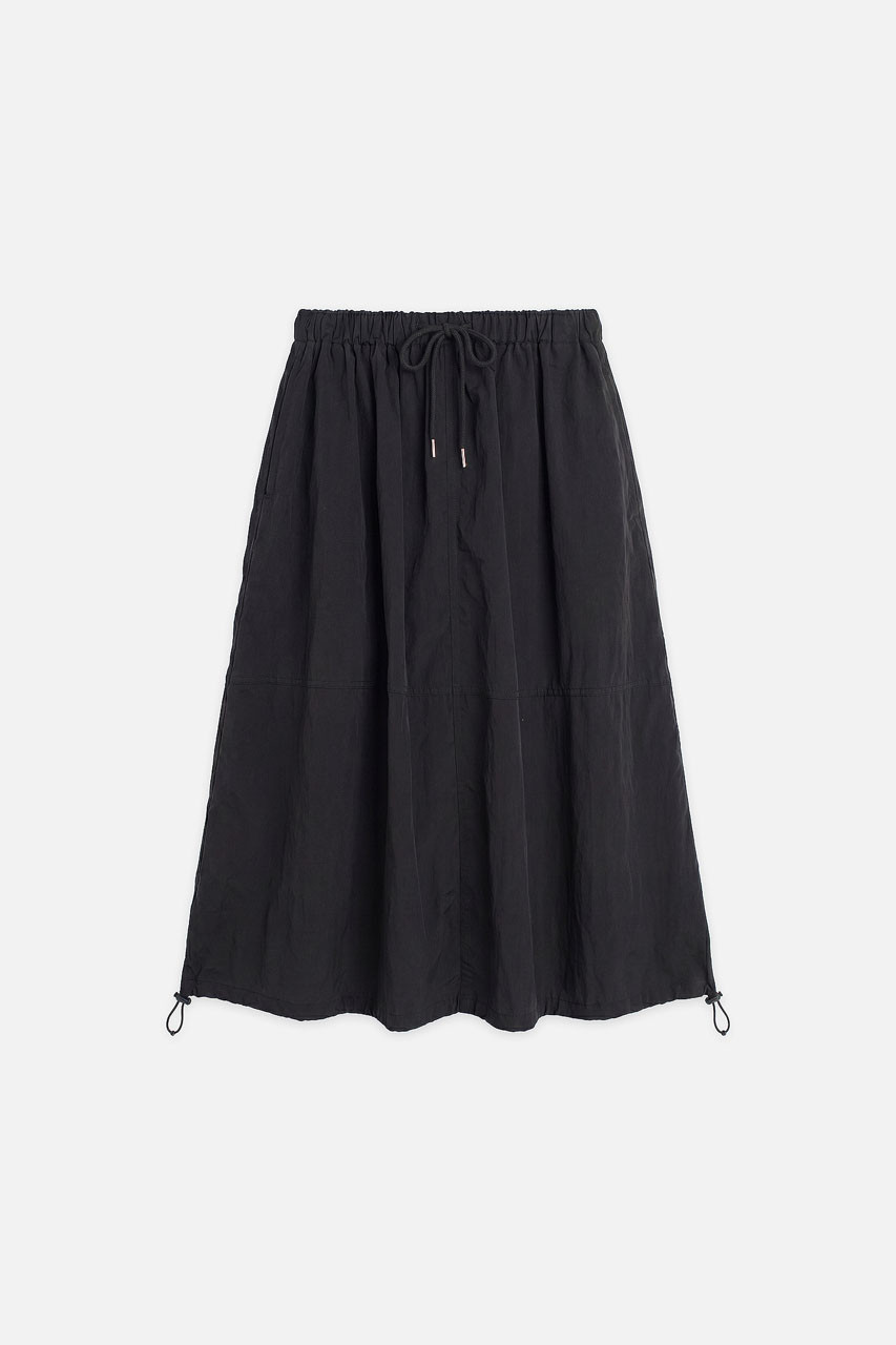 Koori Boxy Utility Skirt, Black