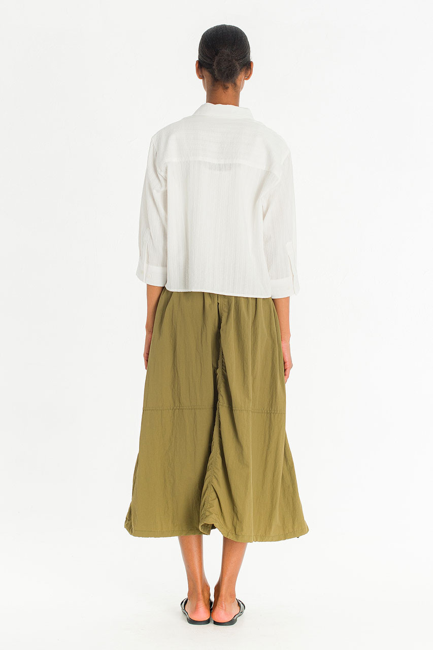 Koori Boxy Utility Skirt, Khaki