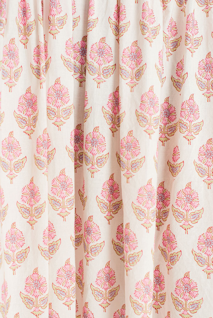 Garden Flower Print Shirt Dress, Pink