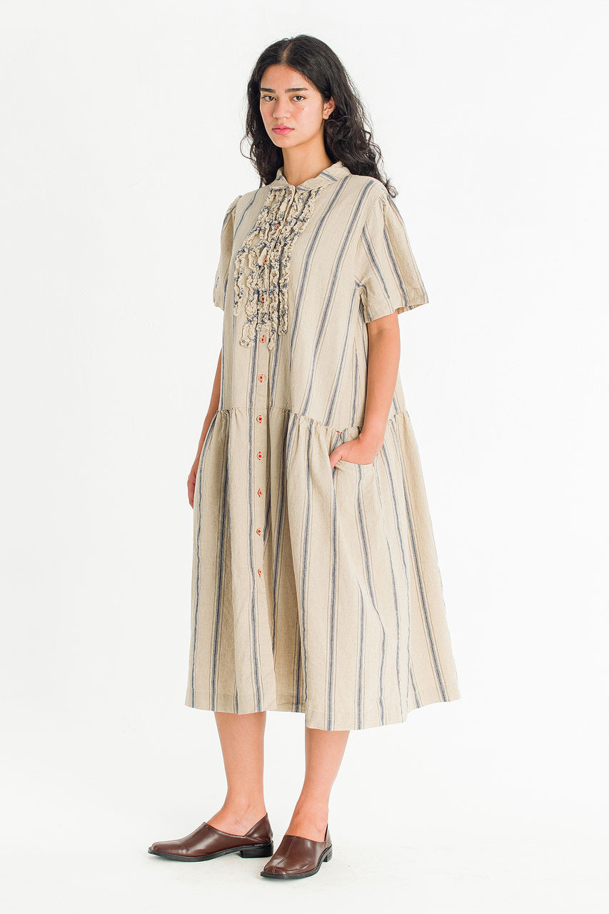 Montauk Stripe Summer Dress, Natural