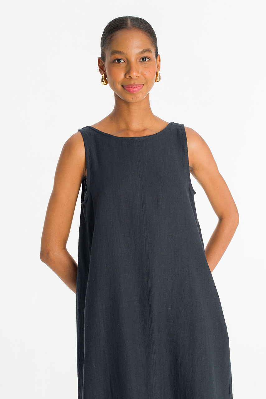 Sorento Linen Dress, Navy