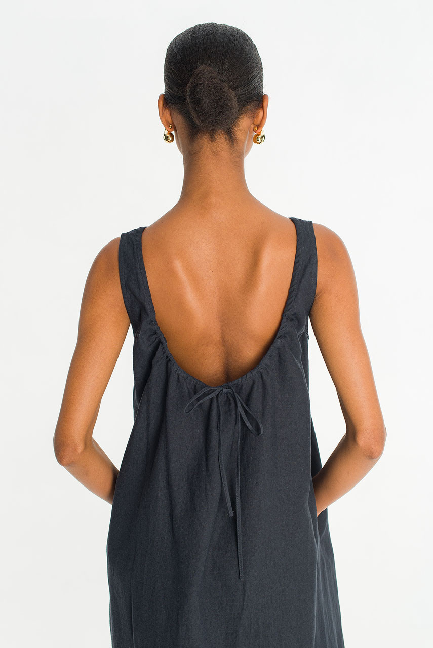 Sorento Linen Dress, Navy
