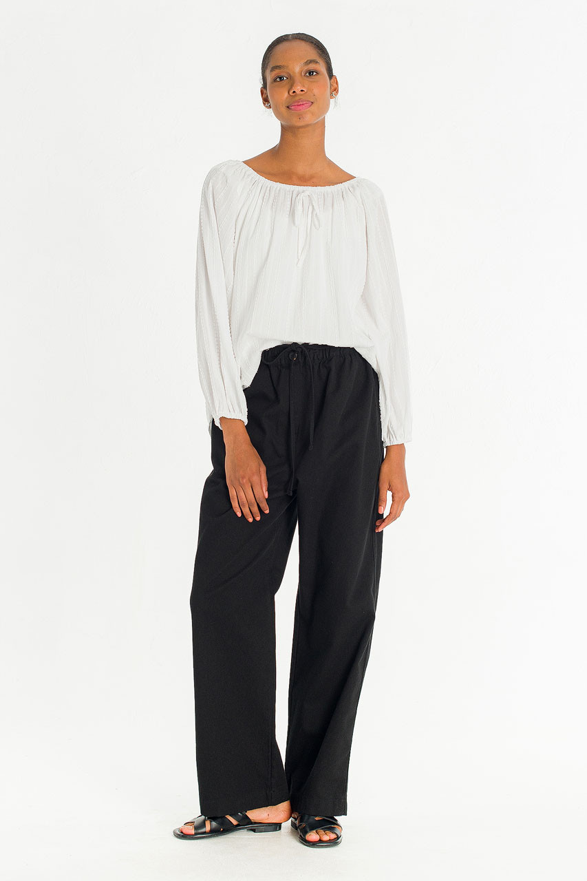 Draw String Box Chino, Black