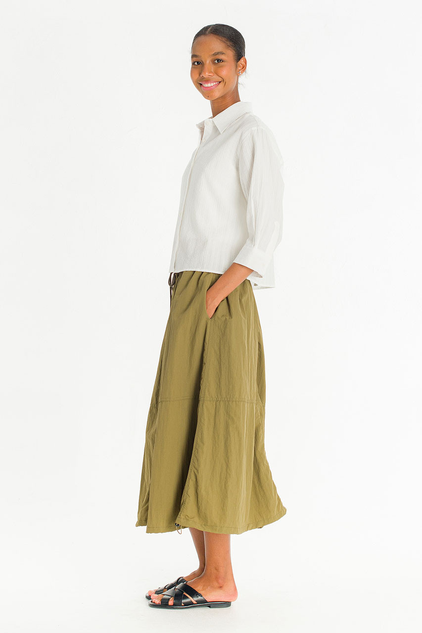 Ellen Crop Shirt, Ivory
