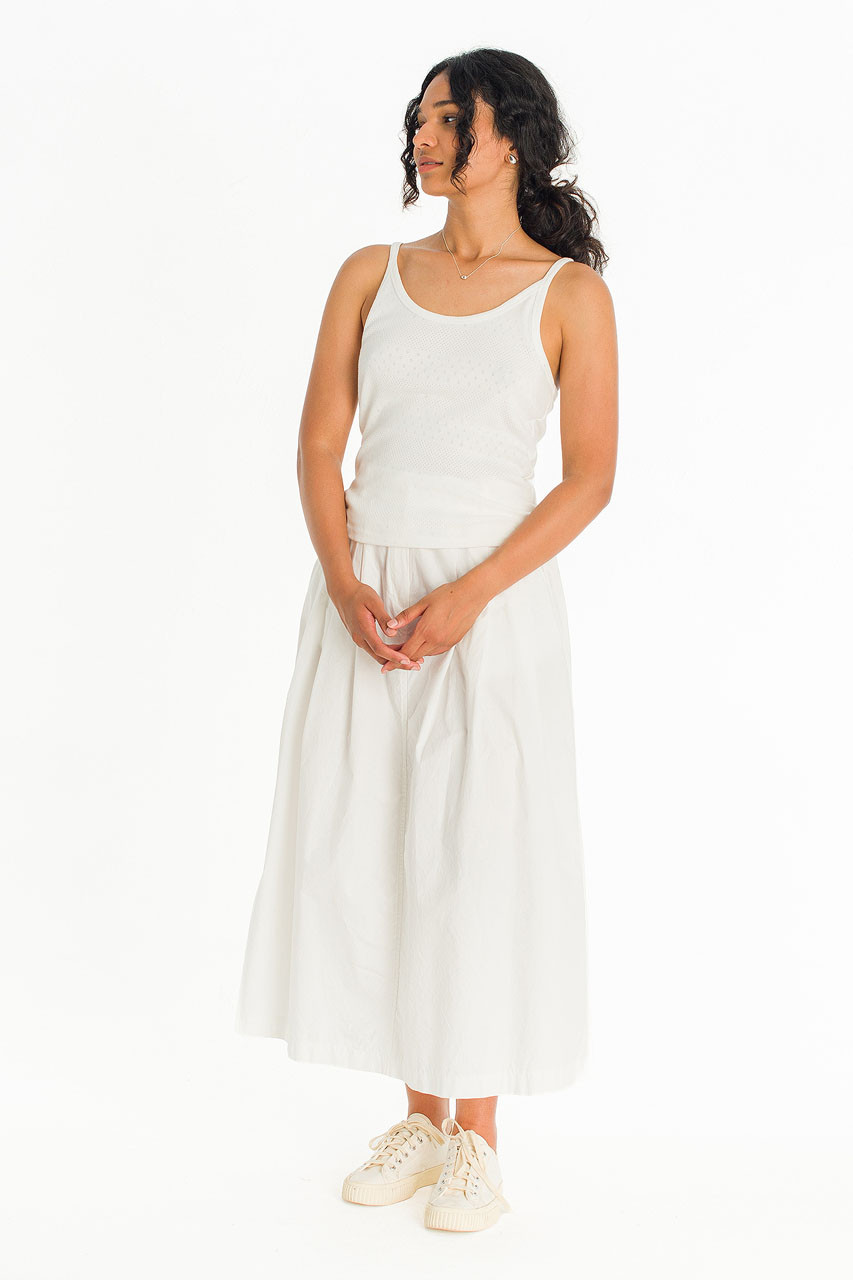 Eyelet Sleeveless Tee, Ivory