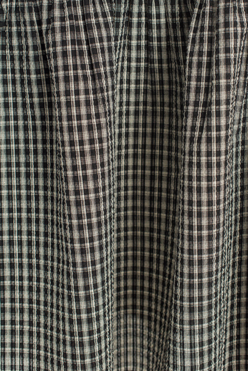 Netti Check Square Pocket Dress, Black
