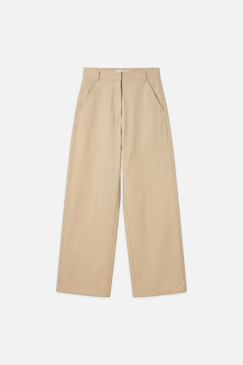 Clean Curve Pants, Beige