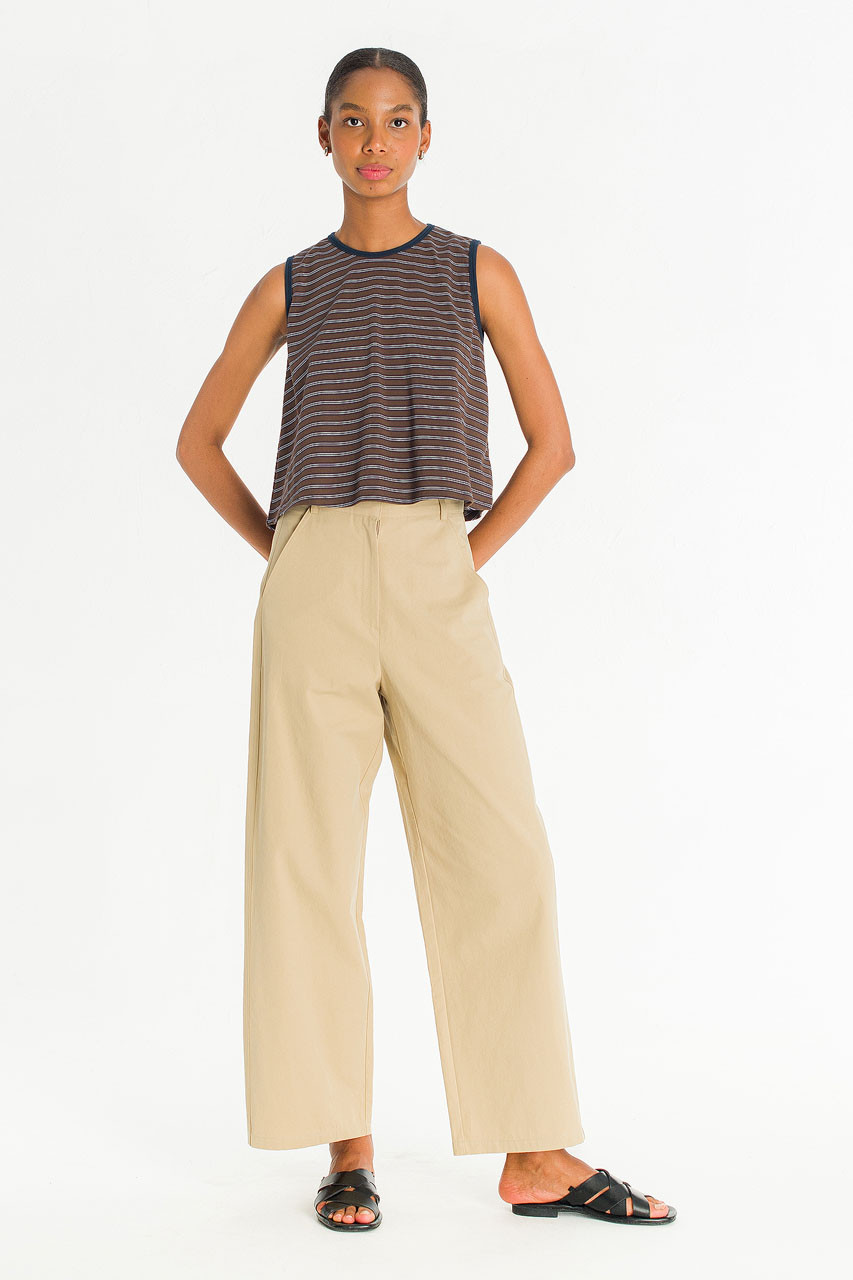 Clean Curve Pants, Beige
