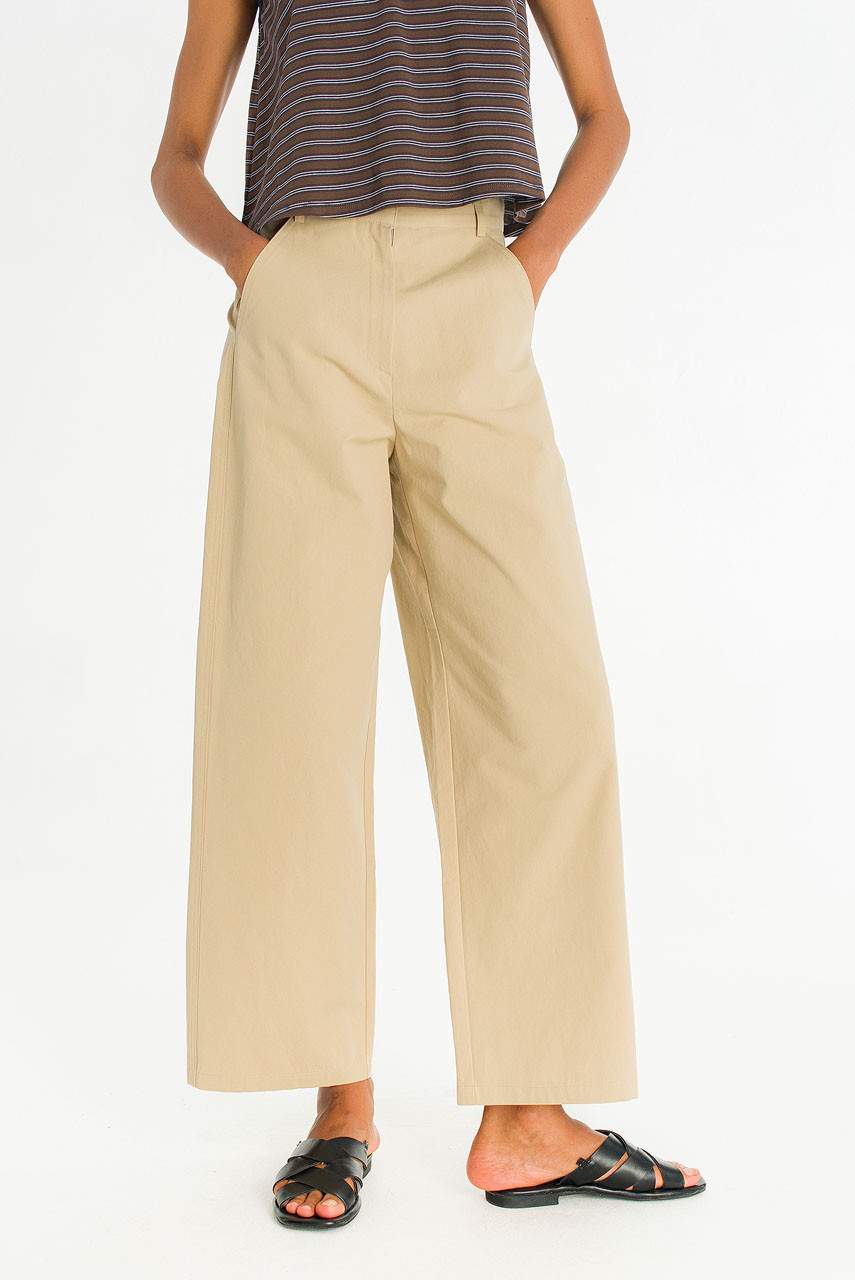 Clean Curve Pants, Beige