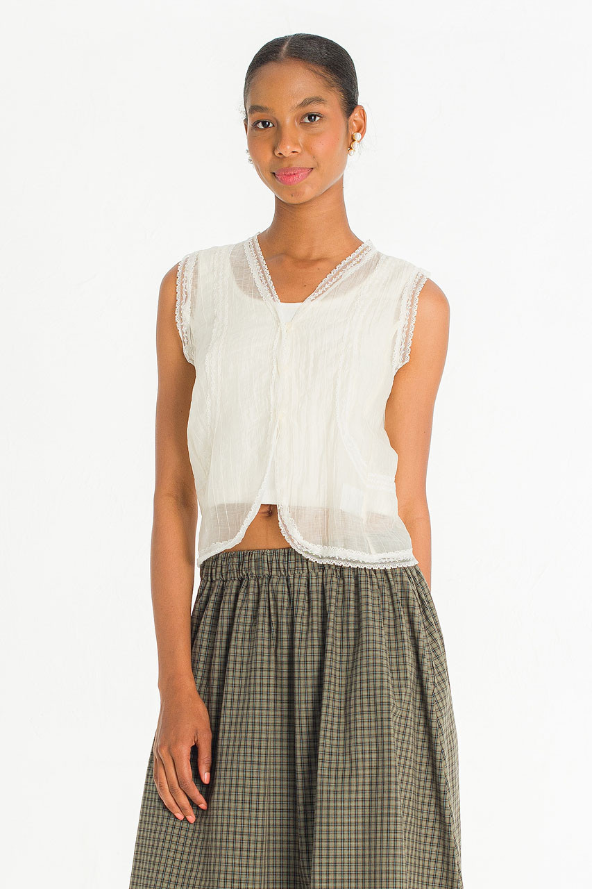 Hether Lace Blouse, Cream