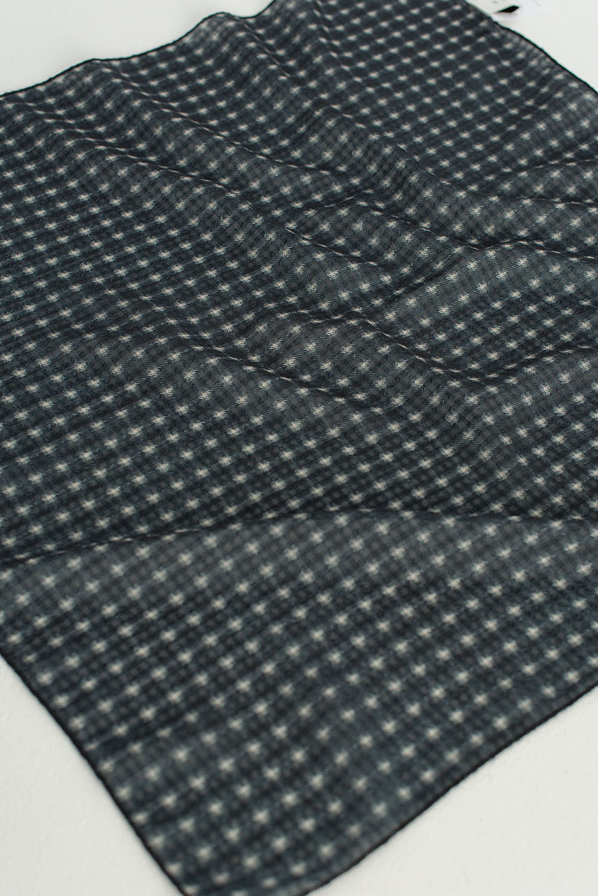 Menswear | Lightweight Check Scarf, Black