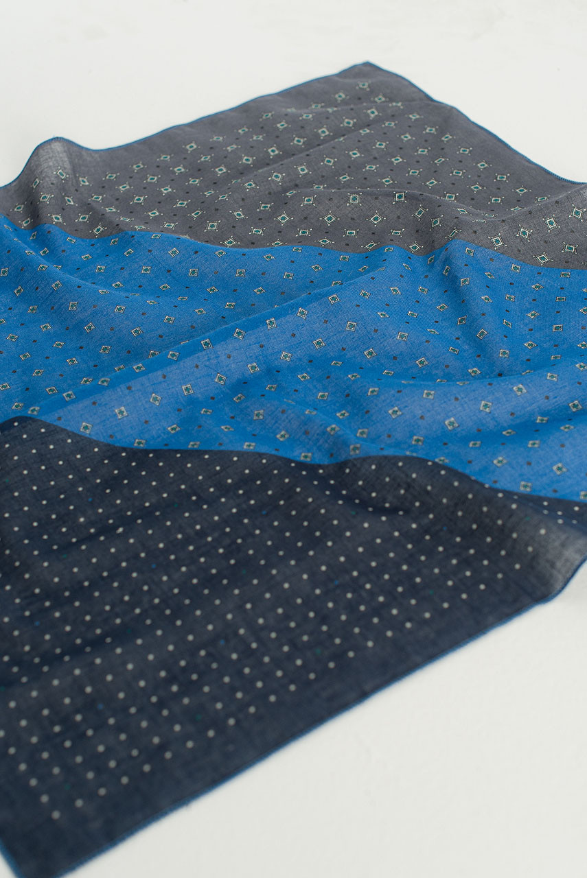 Menswear | Contrast Colour Scarf, Blue
