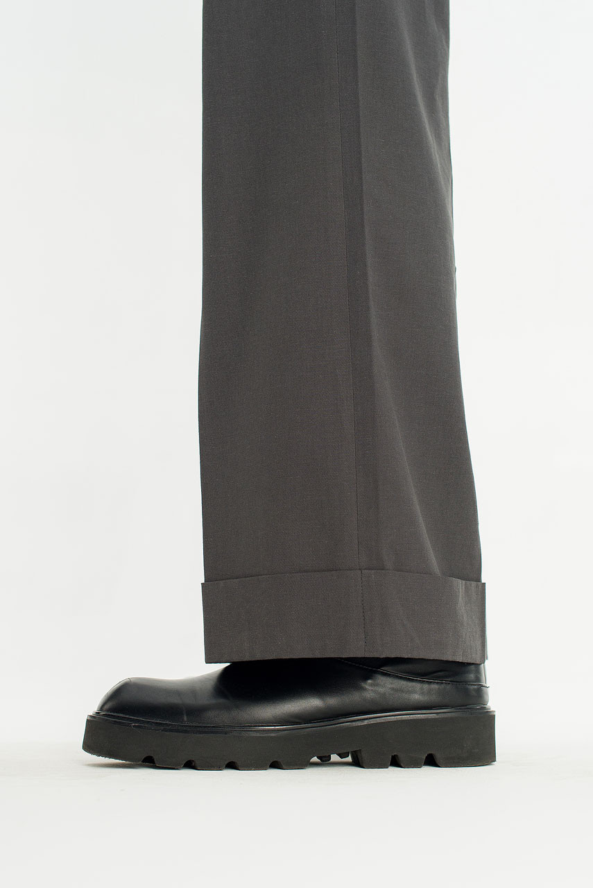 Menswear | Cuffed Trousers, Charcoal