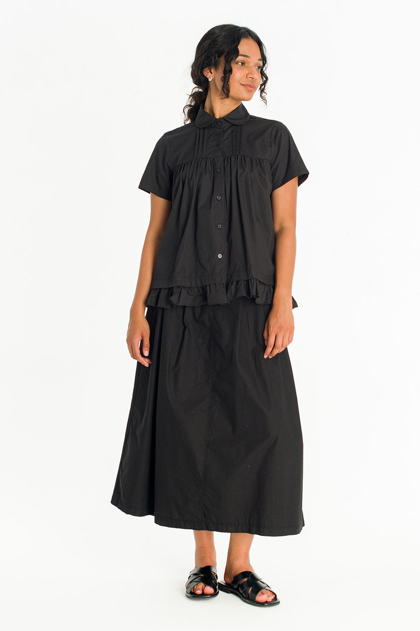 Edith Frill Blouse, Black