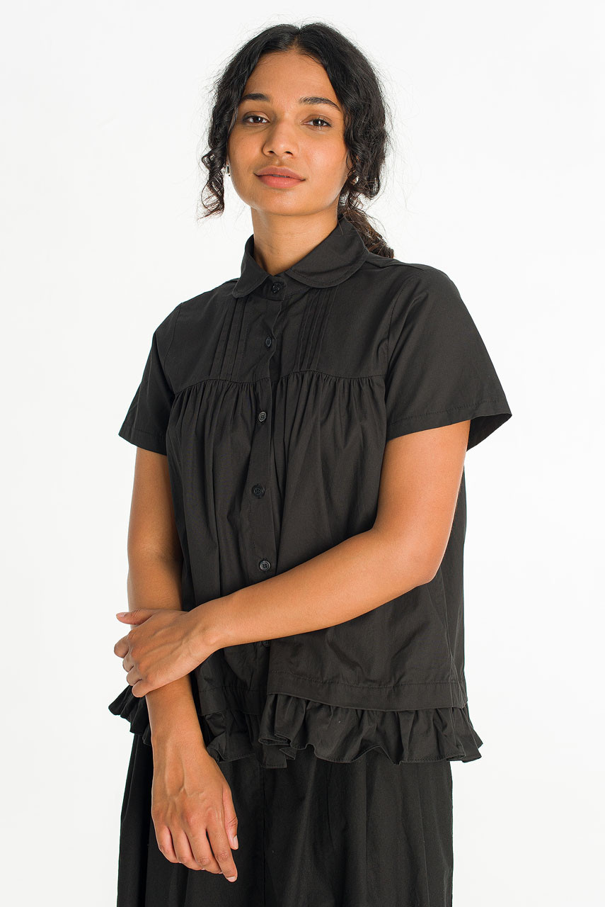 Edith Frill Blouse, Black