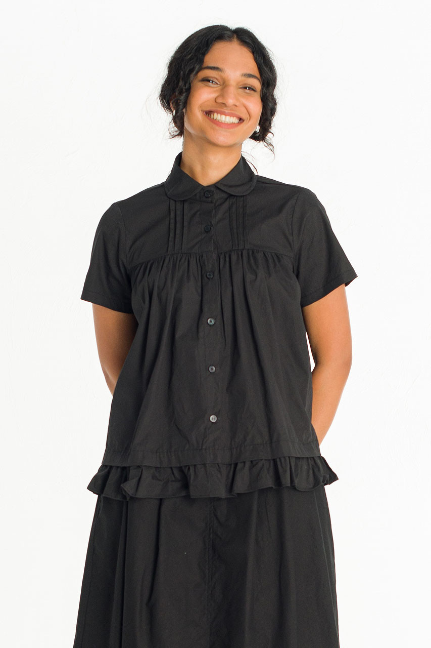 Edith Frill Blouse, Black