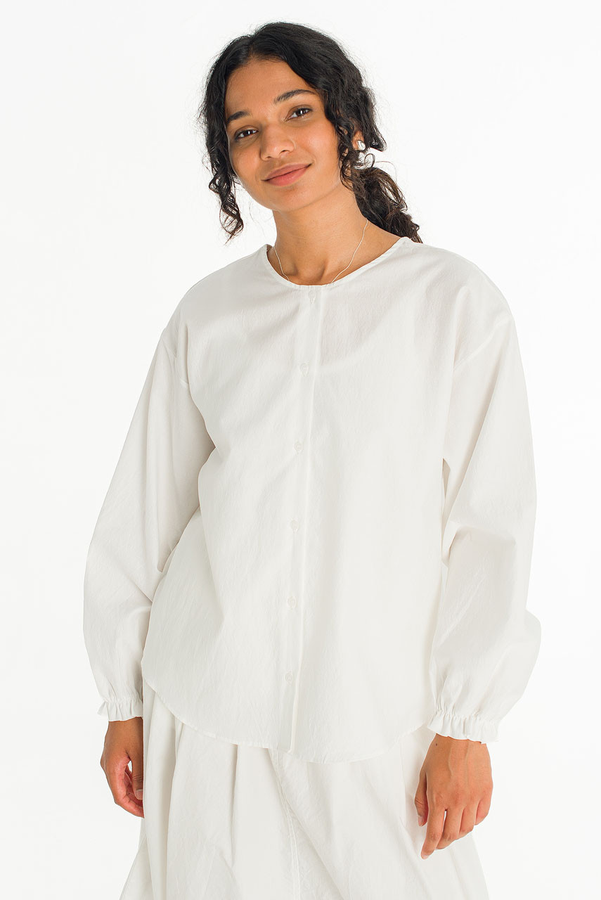 Easy Soft Round Neck Shirt, Ivory