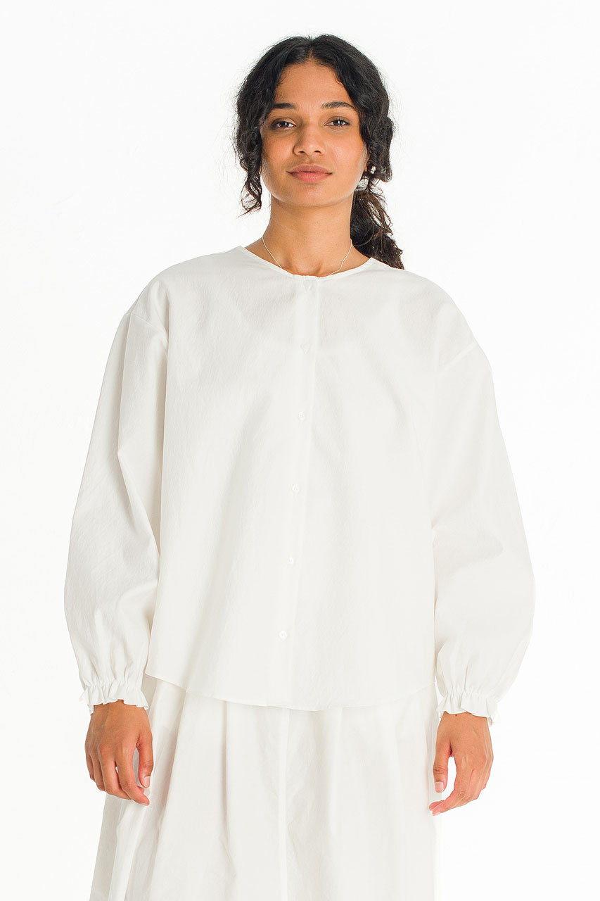Easy Soft Round Neck Shirt, Ivory