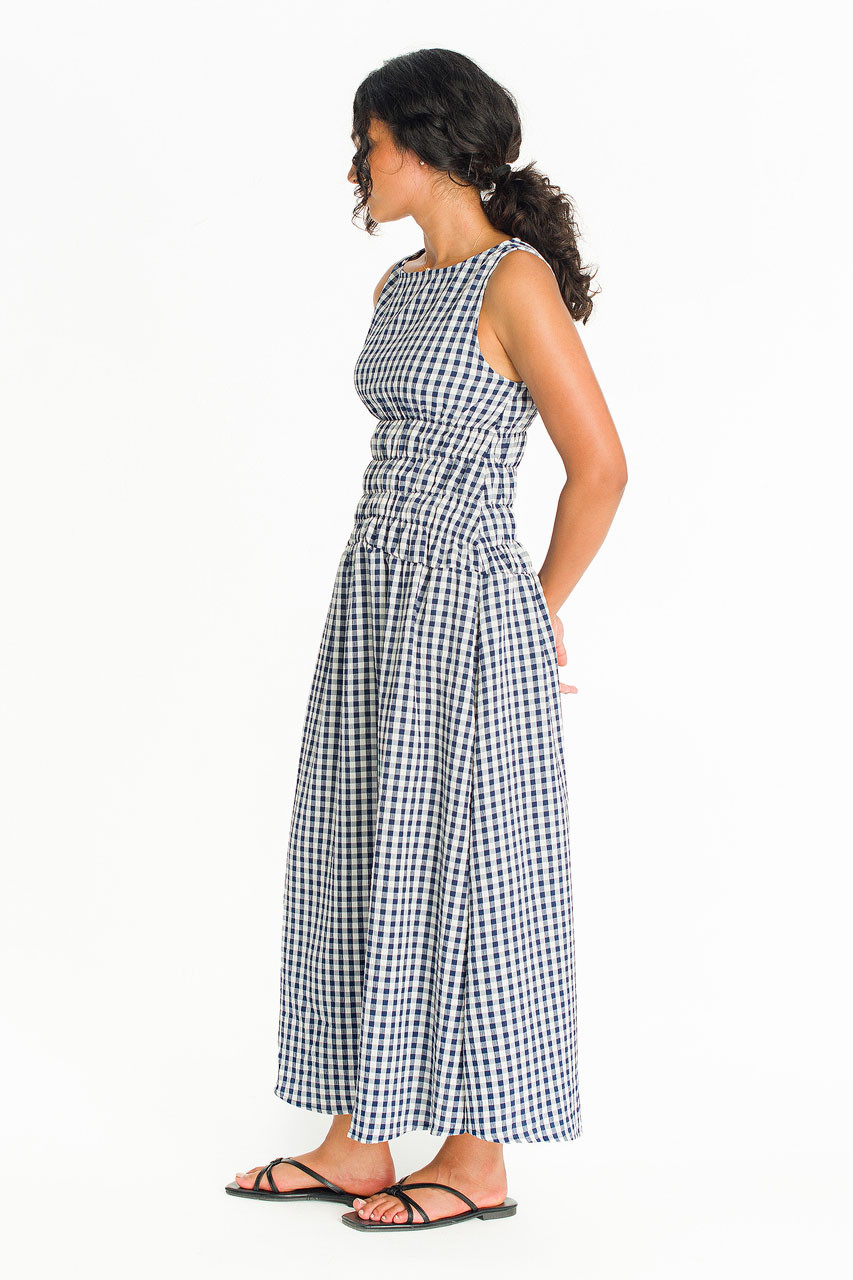 Sara Stripe Dress, Navy