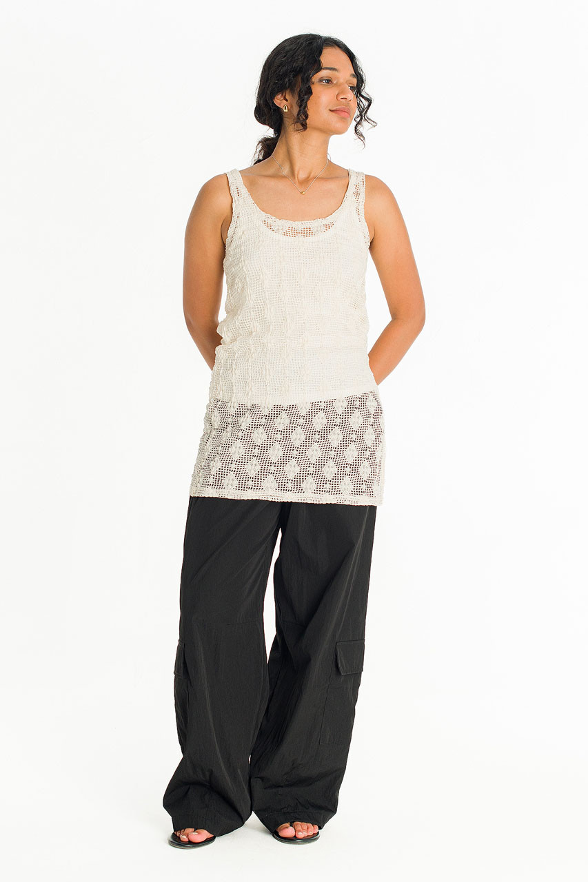 Betty Crochet Tunic, Beige