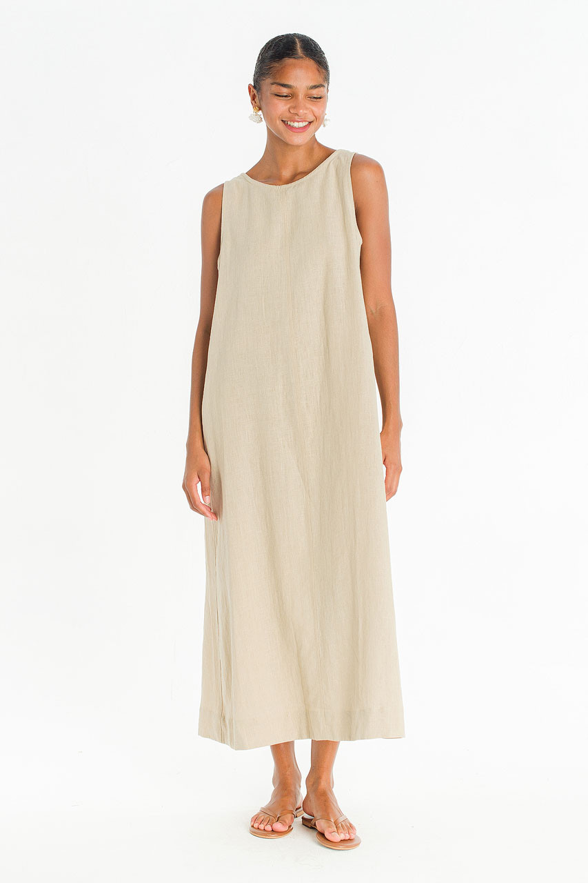 Sorento Linen Dress, Beige
