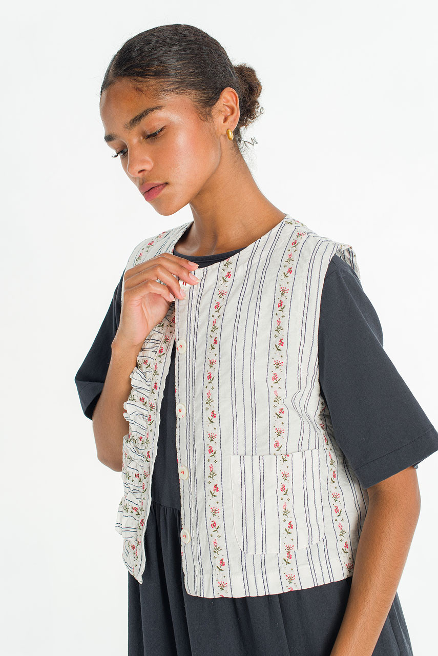 Somi Garden Vest, Ivory