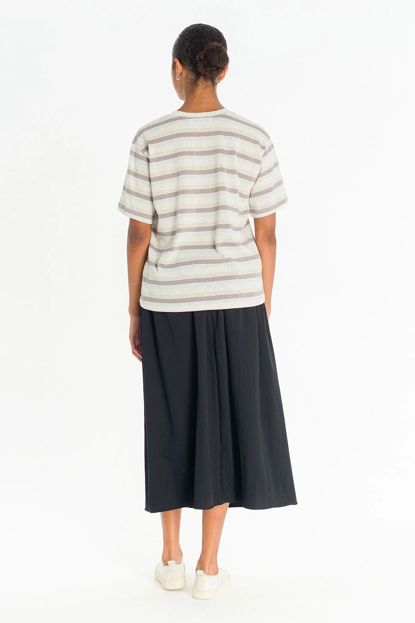 Praha Stripe Tee, Grey