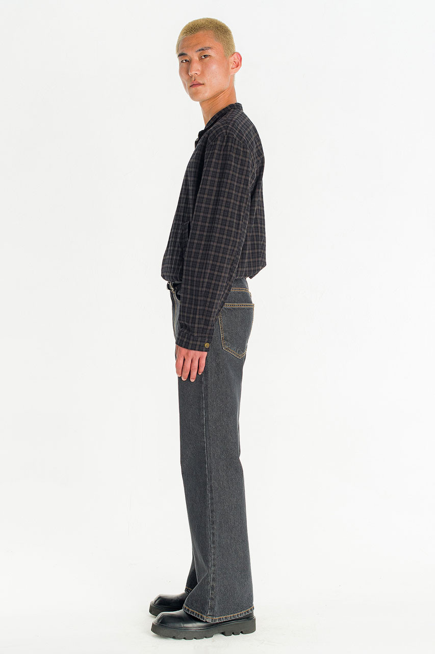 Menswear | Glen Check Blouson, Black