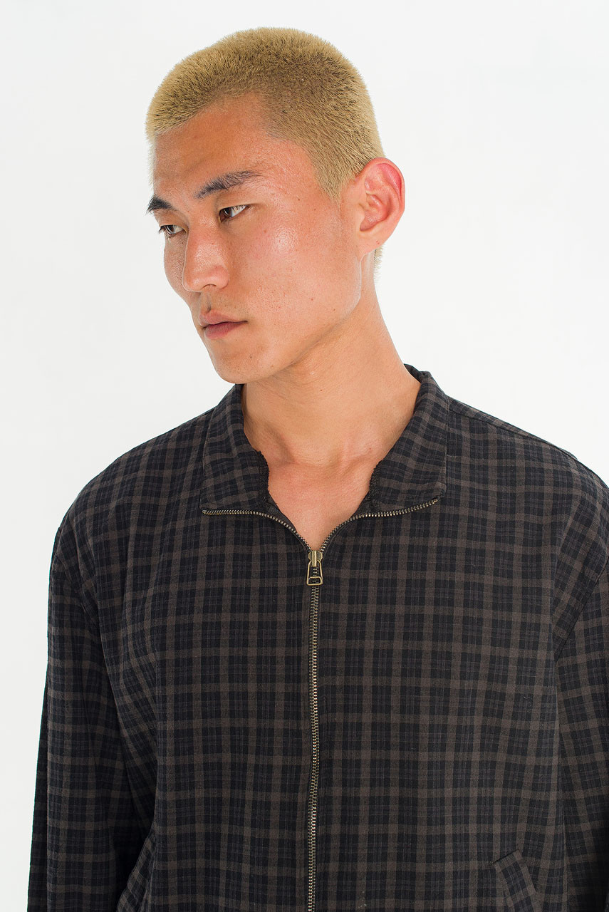 Menswear | Glen Check Blouson, Black