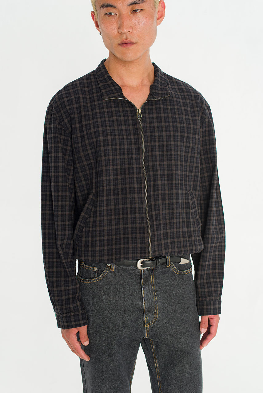 Menswear | Glen Check Blouson, Black