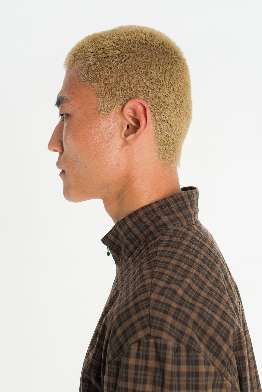 Menswear | Glen Check Blouson, Beige
