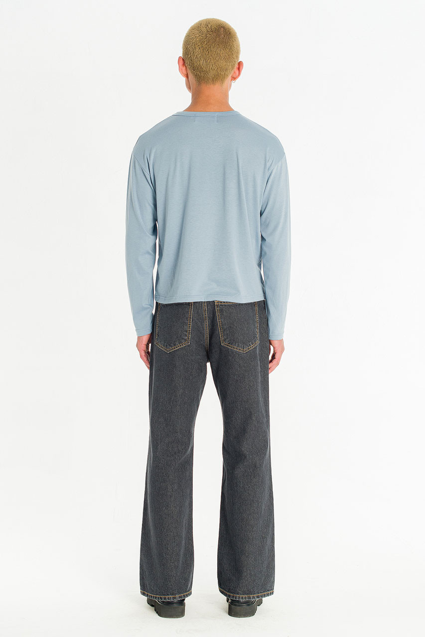 Menswear | Stack Long-Sleeve Tee, Sky Blue