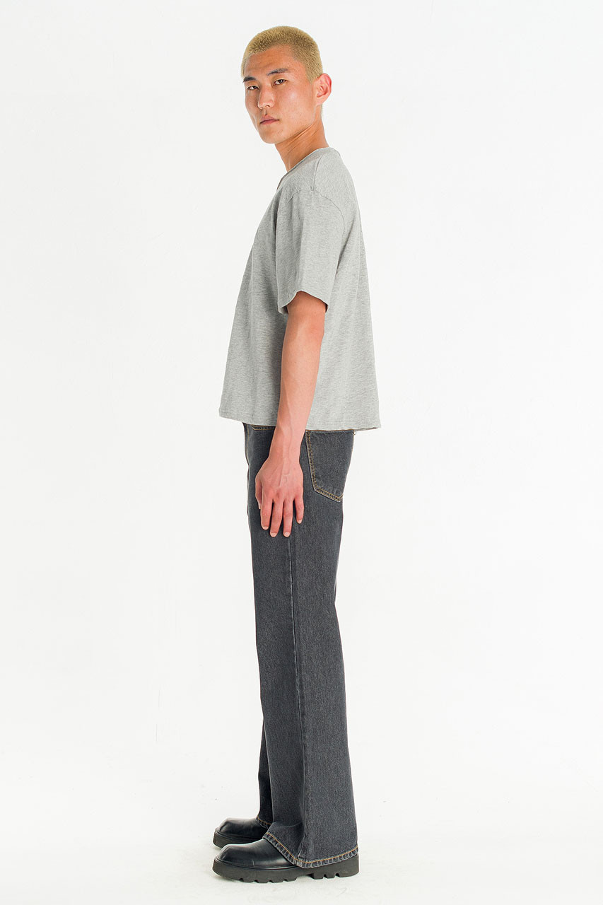 Menswear | Cropped Slub Tee, Grey