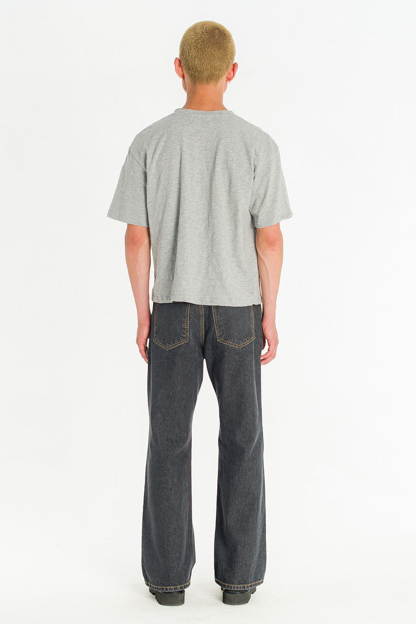Menswear | Cropped Slub Tee, Grey