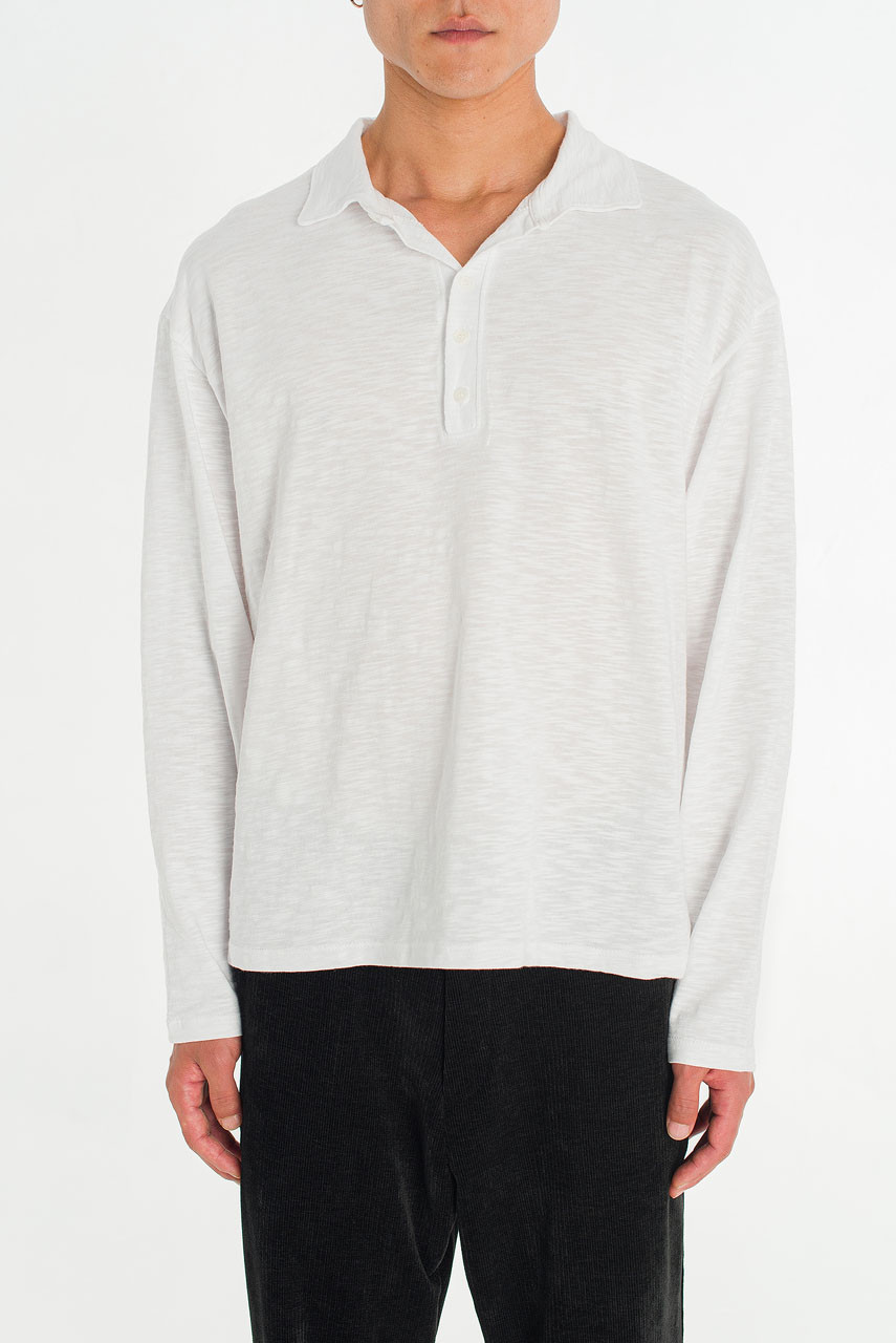 Menswear | Slub Polo Tee, White