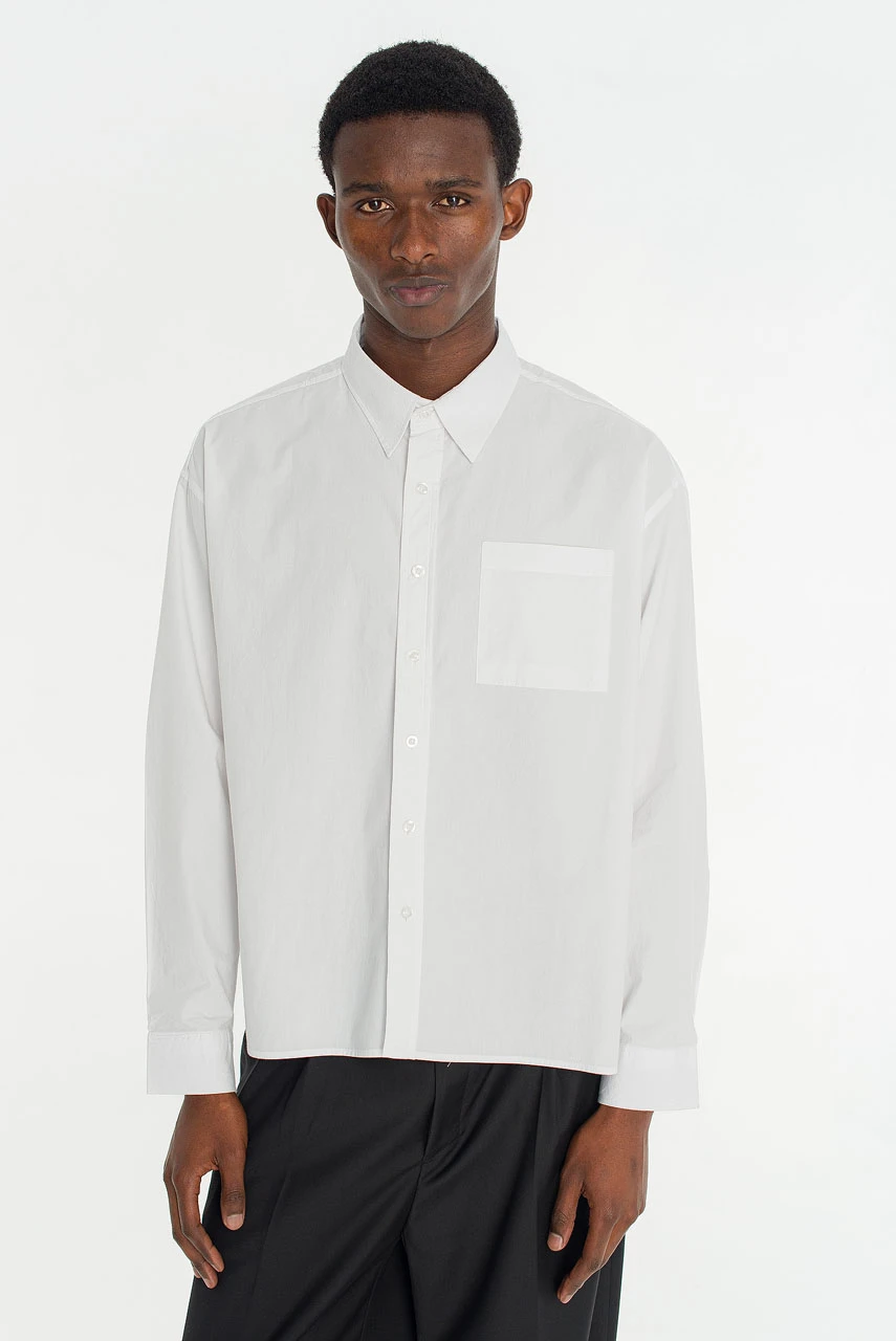 Menswear | HD Cropped Shirt, White