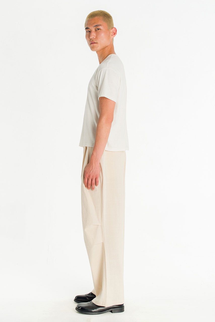 Menswear | Linen Pintuck Pants, Beige