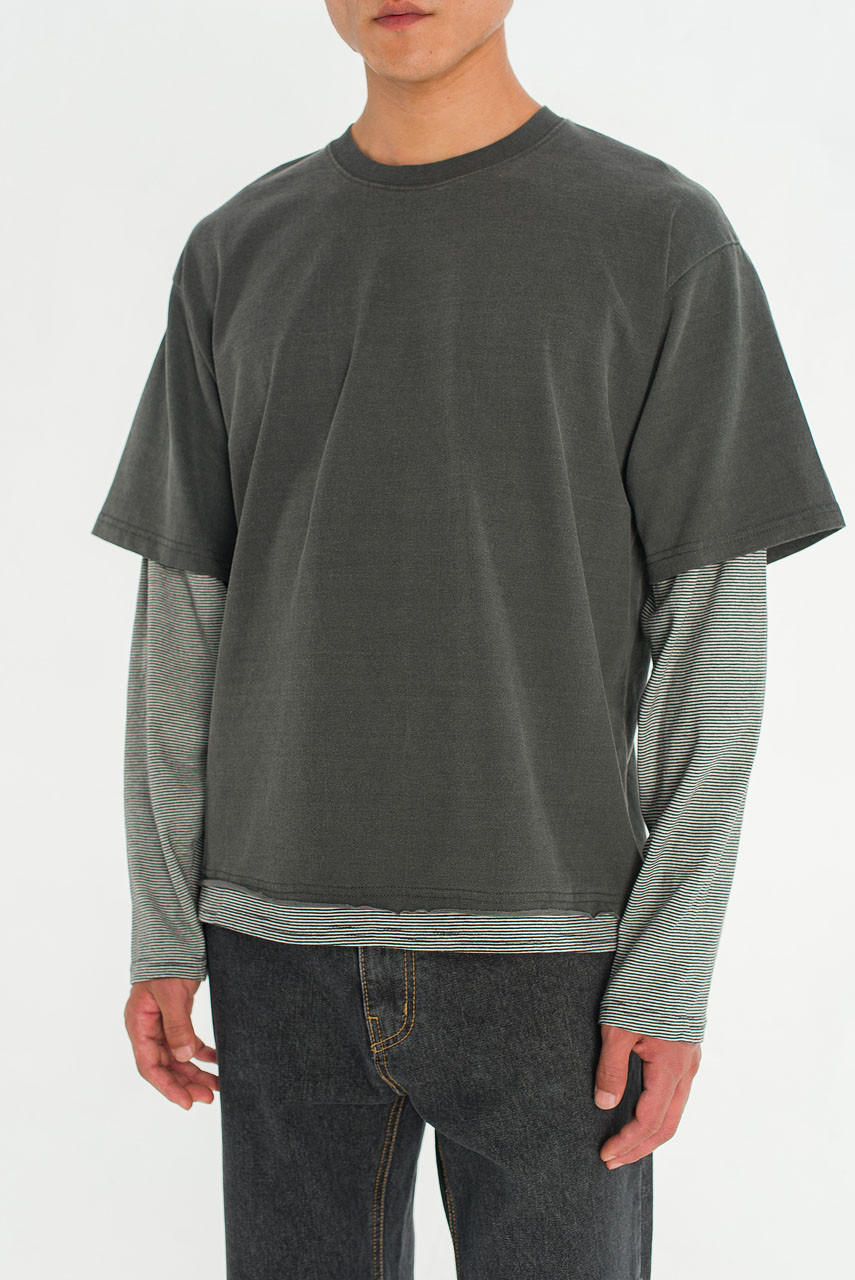 Menswear | Double Tee, Ink Grey